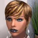 Pixie Cut Wig Human Hair for Black Women Short Pixie Cut Wigs Natural Looking 100% Real Human Hair Wigs Glueless Full Machine Made Wigs for Black Women (S-49 P4/27)