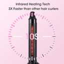 VAGARY Instant Heating Curling Iron for Long Hair, 1 Inch Hair Curling Wands with Infrared Hair Care, 10S Fast Heating, 110V-240V Dual Voltage Hair Curler with Temperature Control