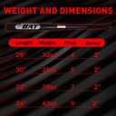 30in Baseball Bat, Alloy Steel Heavy Duty Weighted Baseball Bat, Metal Bats Black, 2in Barrel