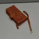 Harryshell Detachable Magnetic Zipper Wallet Leather Case with Cash Coin Pocket 12 Card Slots Holder Wrist Strap Lanyard for Samsung Galaxy S24 Ultra 5G 6.8 inch (2024) (Flower Brown)