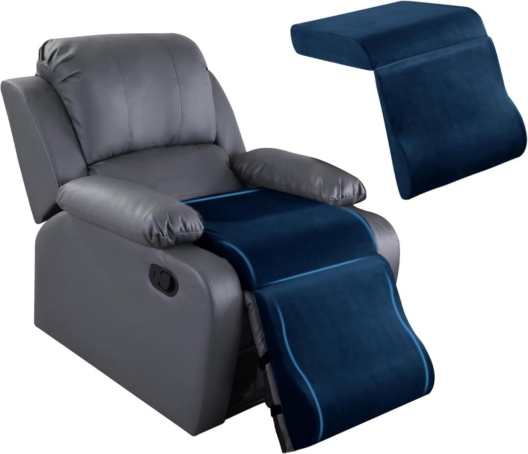 HOMBYS Foam Recliner Cushion with Leg Pillow for Elderly Large Square Seat Cushion Wave Shape Footrest Extender for Armchairs Couch, Thick & Supportive, Non-Slip Design 