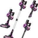 Cordless Vacuum Cleaner, 8-in-1 Stick Vacuum Cleaner with Super Suction, 30Kpa Powerful Suction Vacuum with 60 Mins Runtime Detachable Battery, Vacuum Cleaners for Hardwood Floor Pet HairViolet