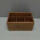 DRASTAR Utensil Caddy, Silverware Caddy for Party, Acacia Wood Silverware Holder, Silverware Organizer Countertop, Cutlery Storage Containers for Kitchen Table