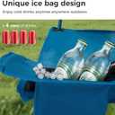 LET'S CAMP Camping Chair 2 Pack Folding Chair with 4-Can Cooler Bag Portable Lawn Chair with Cup Holder,Storage Pocket, Supports 250LBS, Collapsible Chair for Camp, Beach, Picnic (Blue)
