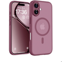 TOCOL for iPhone 17 Case, Full Camera Protection, Built-in Magnetic Ring, Compatible with Magsafe Charger, Drop Protection, Translucent Matte Phone Case for iPhone 17 6.3 inch (Plum)