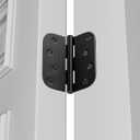 6 Pack goldenwarm 4 inch Oil Rubbed Bronze Door Hinges Exterior Door Hinges - Residential Hinges for Interior and Exterior Doors, 5/8" Radius Corners, Iron