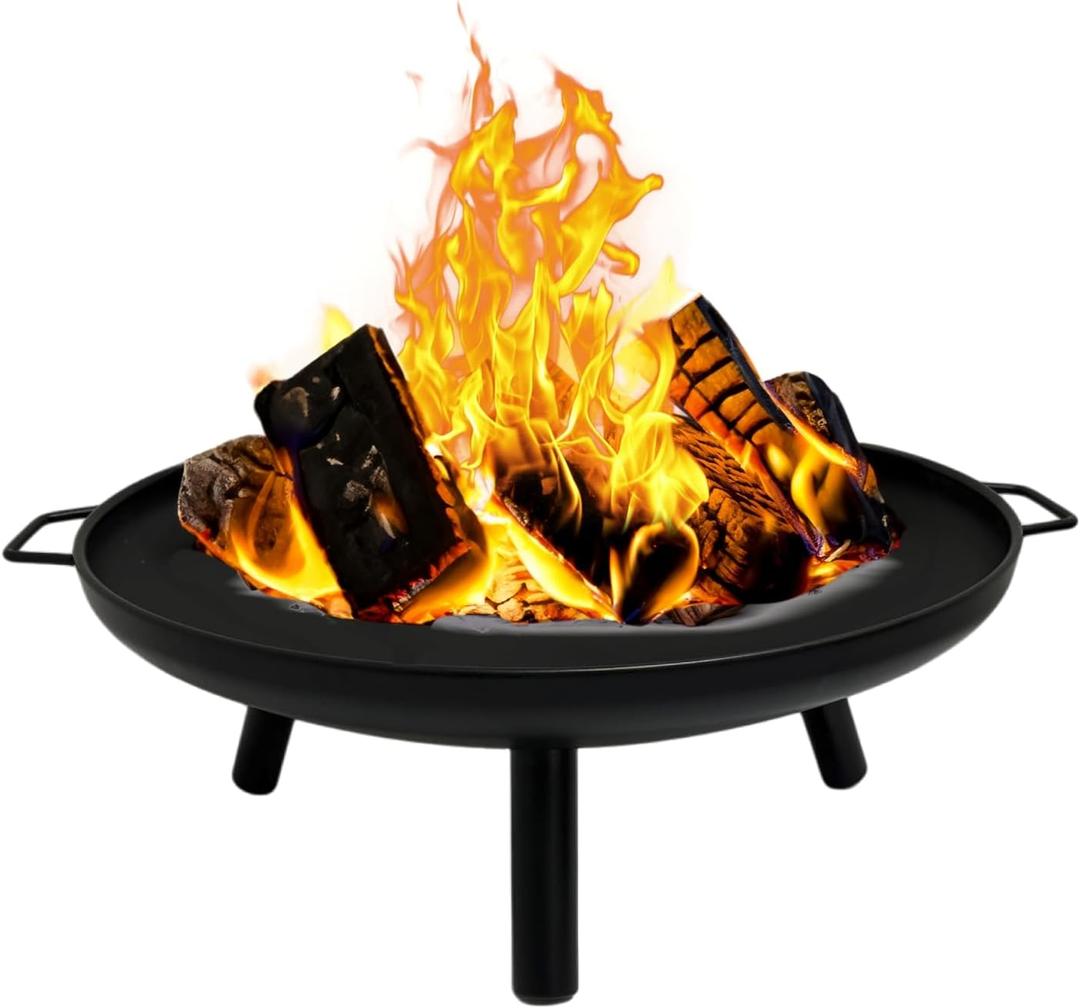 GasOne 23 in Outdoor Wood Burning Fire Pit Durable Alloy Steel Fire Pits for Outside Small Fire Pit for Backyard, Porch, Deck, Camping, BBQ