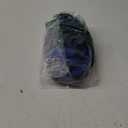 KooKaStyle Invisible Wire Hair Extensions with Transparent Headband Adjustable Size 4 Secure Clips Long Wavy Highlight Synthetic Hairpiece 20 Inch Black with Blue for Women