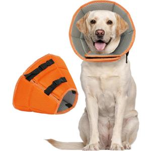 Dog Cone Collar After Surgery for Large Dogs, Adjustable Soft Cone for Dogs to Stop Licking, Professional Elizabethan Collar for Pet, Recovery Cones for Wound Healing & Hot Spots