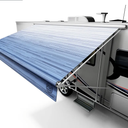 RV Awning Fabric Replacement,Heavy Duty Camper Awning Replacement,Fabric with Pull Strap,Universal Outdoor Canopy for Camper, Trailer and Motorhome,(12FT Fabric 11'2") Blue Gradient