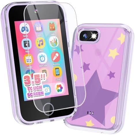JOYJAM Phone for Kids Age 3-8, 3.5'' Touchscreen Kids Smart Phone for Girls Christmas Birthday Gifts, Learning Toy Phone with Dual Camera, ABC Learning, Habit Tracker for 3 4 5 6 7 8 Year Old