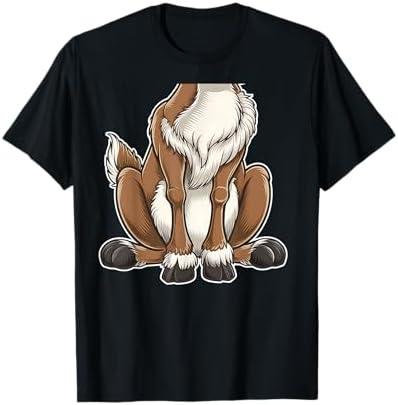 Funny Reindeer Adult Kids Men Women Brown Deer Costume T-Shirt Size L