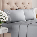 King Size 4 Piece Sheet Set  Comfy Breathable & Cooling Bed Sheets Set  Hotel Luxury Bedding for Women, Men, Kids, Teens, Boys & Girls  Deep Pockets, Soft and Wrinkle Free  OekoTex  Steel Blue