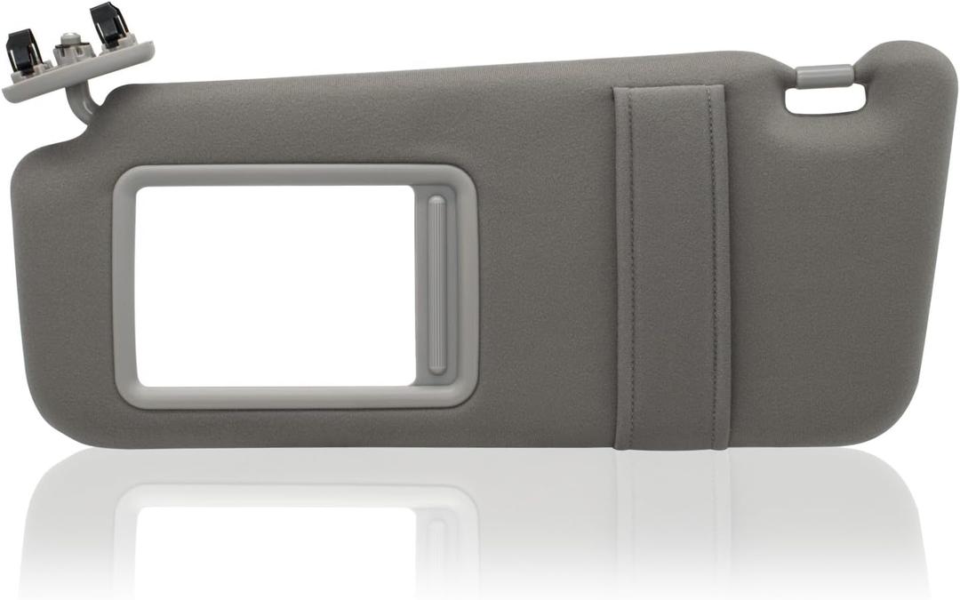 Driver Left Side Sun Visor Without Light Compatible with Toyota Camry 2007 2008 2009 2010 2011 Replacement Number 74320-06780-B0 0400230506B0 Colour Gray