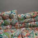 Outdoor Chair Cushions, Tufted Back Patio Furniture Cushions Set of 2, Water Repellent Wicker High Back Chair Cushion for Home Garden Lounge Deep Chairs, 42x21x4 Inch, Paisley Multi