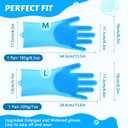 Pecute Pet Grooming Gloves, Large, Heat Resistant, Silicone Bathing and Massaging Gloves with High-Density Teeth and Enhanced Five Finger Design for Dogs and Cats, Purple