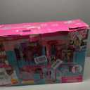 Barbie 3-Story Townhouse Dollhouse with Elevator, Swing Chair, Furniture and Accessories, Fold for Portability and Travel, Standard
