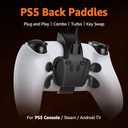 IWGAME Paddles for PS-5 Controller with MIC Function, Plug and Play with 4 Back Programmable Buttons, Support Combo/Turbo/Key Swap/Remapping Features, Compatible with PS-5 Console/PC/MAC(Black)