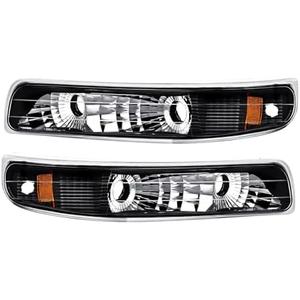 corkiauto Front Parking Turn Signal Light Replacement for 1999-2002 Chevy Silverado, 2000-2006 Tahoe & Suburban Replace OE# GM2520173 GM2521173, Tuning Style