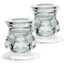 KRILLIQ Candle Holder Mini Glass Candlestick Holders 6 Pack Votive Candle Holders Candelabra as Wedding Photography Props Ceremony Decor