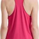 Women's Racerback Workout Tank Tops Breathable Lightweight for Running Yoga Tennis Gym & Summer Casual Wear (Pink)