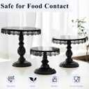 Set of 9 Cake Stands Metal Cupcake Stand Set Multiple Styles Candy Fruit Display Tower Dessert Plate Cake Serving Tray for Birthday Party Wedding Anniversary Baby Shower Engagement (Black)