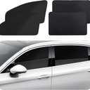 ZATOOTO 4 Pcs Car Window Cutains - Black Silk Magnetic Privacy Side Front Rear Protection Covers - Sun Shades Keeps Cooler for Kids Sleeping