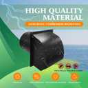 8 Inch Black Hooded Wall Vent Cover with Screen and Damper