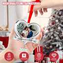 3 x Our First Christmas Married Personalized Photo Ornament 2025 As Mr. and Mrs - Our First Christmas Married Xmas Tree Picture Frame Ornament - 1st Xmas Bridal Shower Photo Ornaments Keepsake Gift