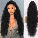 SutouriiByuutii 36 Inch Black Long Synthetic Ponytail Hair Extension with Claw Clip - Soft & Natural Straight Ponytail Hairpiece for Women (Black)