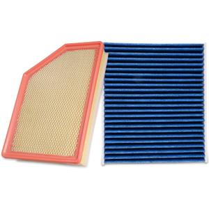 Cabin&Engine Air Filter Fit for Silverado 2500HD/3500HD (2020-2024), GMC Sierra 2500HD/3500HD (2020-2024) Activated Carbon Cabin Filter Replacement CF11966 84554703