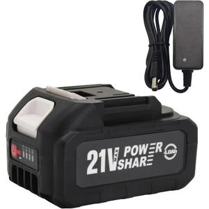 21V 4.0Ah Battery Replacement & Supplement Cordless Power Tools (Cordless Pressure Washer, Cordless Pruning Shears), 21 Volt Lithium Battery with Power Chargers, Cordless Tool Battery Packs