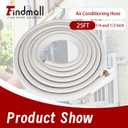 25FT Air Conditioning Tubing Hose Extension 1/4 and 1/2 Inch Insulated Copper Hoses Fit for Mini Split Air Conditioner