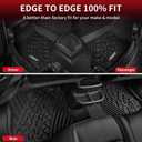 LASFIT Floor Mats for Jeep Gladiator JT 2020-2025 2026 All Weather TPE Custom Fit Pickup Truck Mats Floor Liners 1st & 2nd Row, Black