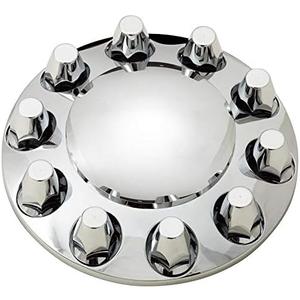 Chrome ABS Front Axle Cover with 33mm Screw-in Nut Cover for Semi Truck
