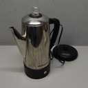 Elite Gourmet EC812 Electric 12-Cup Coffee Percolator with Keep Warm, Clear Brew Progress Knob Cool-Touch Handle Cord-less Serve, Stainless Steel