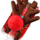 Car Reindeer Kit, Premium Auto Christmas Decoration Set with Antlers & Red Nose & Jingle Bells, Universal Reindeer Ornament Kit Exterior Accessories for Car SUV Truck (Coffee)