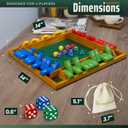Large Shut The Box Game Wooden for 4 Players - Math Games -Family Games for Kids and Adults - 14-inch Close The Box Game 12 Numbers - Family Board Games, 8.86 x 8.86 x 1.34 inches