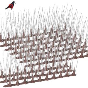 Bird Spikes,32 Pack Stainless Steel Bird Spikes for Outside for Pigeons and Other Animals, Pigeon Spikes for Garden Fence and Wall