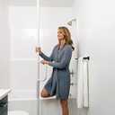 Stander Wonder Pole Lite, Adjustable Floor to Ceiling Safety Grab Bar with Security Support Handle for Fall Prevention, Tension Mounted Transfer-Pole for Adults, Seniors, and Elderly, White