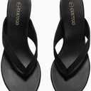 Coutgo Womens Wedge Heels Sandals Platform Flip Flops Slides Slip On Summer Beach Shoes