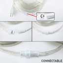 50ft 360 LED Waterproof Rope Lights, 110V Connectable Indoor Outdoor Warm Led Rope Lights for Outside, Deck, Patio, Pool, Camping, Landscape Lighting and Christmas Tree Decorations (Warm White)