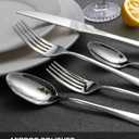 Silverware Set, 30-Piece Flatware Set for 6 Include Forks Spoons Knives Stainless Steel Utensil Set, Mirror Polished Dishwasher Safe Tableware Cutlery Set for Home, Restaurant, Party, Wedding