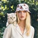 DOCILA Bucket Hat for Women Animal Print Reversible Fisherman Hats Packable All Seasons Sun Protection Caps