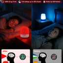 670nm Red Light for Sleep, 100% Blue Light Blocking, 360 Red Night Light Lamp with Remote & Touch Control, Dimmable, 4 Timers, Melatonin Promoting Natural Sleep Aid for Bedside Bedroom, Baby Nursery