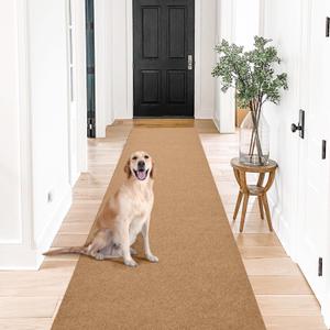 2'~82' Custom Sizes Runner Rug 2'x6'Indoor Outdoor Utility Carpet,Area Rugs with Non Slip Rubber Backing for Hallway Kitchen Entryway Balcony Garage Stair Laundry (Sand)