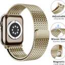 LULULOOK Milanese Mesh Loop Compatible with Apple Watch Band 49/46/45/44/42/41/40/38mm for Men Women, Stainless Steel Magnetic Buckle Strap for iWatch Ultra 3/2 Ultra Series 11 10 9 8 7 6 SE 5 4 3