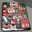 LARAINE Advent Calendar 2025 Christmas 15 Inch Wooden with Drawers, Christmas Holiday illustration Wood Advent Calendar for Kids Adults, Xmas Decorative 24 Empty Boxes to Fill