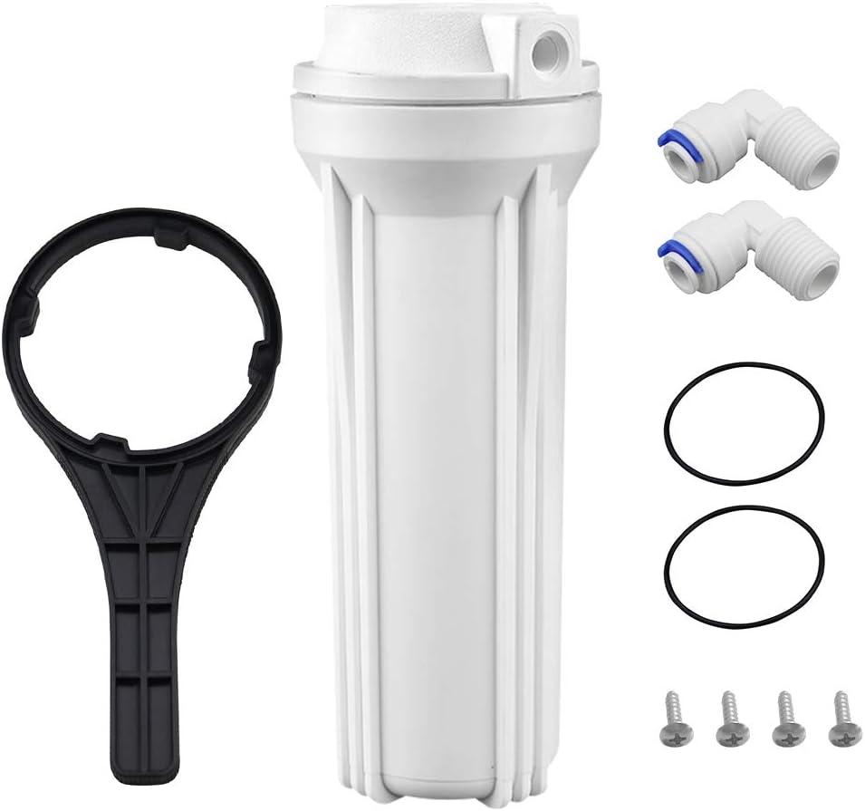 Geekpure 10 Inch Reverse Osmosis Water Filter Housing for RO Filtration System -1/4" Port-2.5"