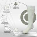 Scottish Highland Kilt Hose for Men, Ribbed Socks for USA Shoe Sizes, Wool Blend (Beige, M)